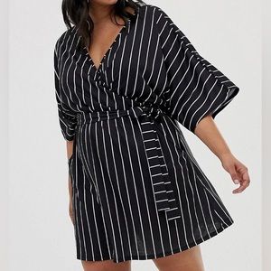 ASOS Pink Clove stripy mini dress